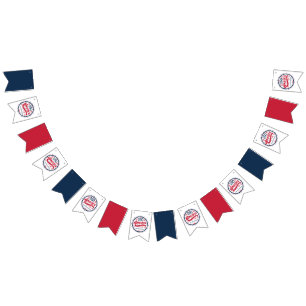Bandeirinha Vermelho Branco e Azul dos EUA 250º Aniversário da