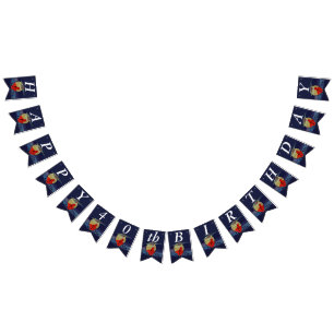 Bandeirinha Vestido Vermelho de Bruxa de Aniversário na Lua da