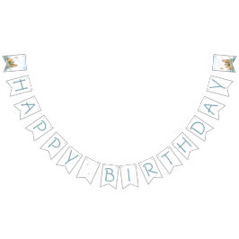 Bandeirinha Viagem de pesca familiar: primeiro aniversario de