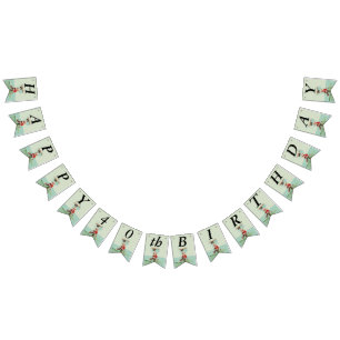 Bandeirinha Victorian Bathing Beauty Parasol Swimmers Blue