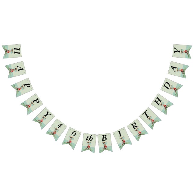 Bandeirinha Victorian Bathing Beauty Parasol Swimmers Blue (Todos)