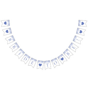 Bandeirinha Vintage Blue Floral Brit para ser uma faixa