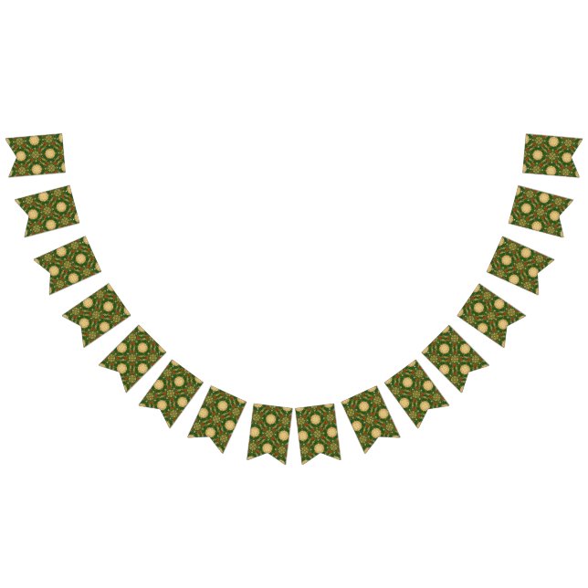 Bandeirinha Vintage Christmas Pattern - Flags with String  (Todos)