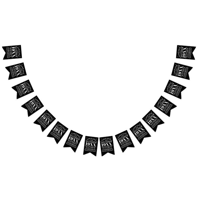 Bandeirinha Vintagem Personalizada Envelhecida para Perfecção  (Todos)