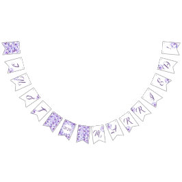 Bandeirinha Violetas Elegantes de parabéns