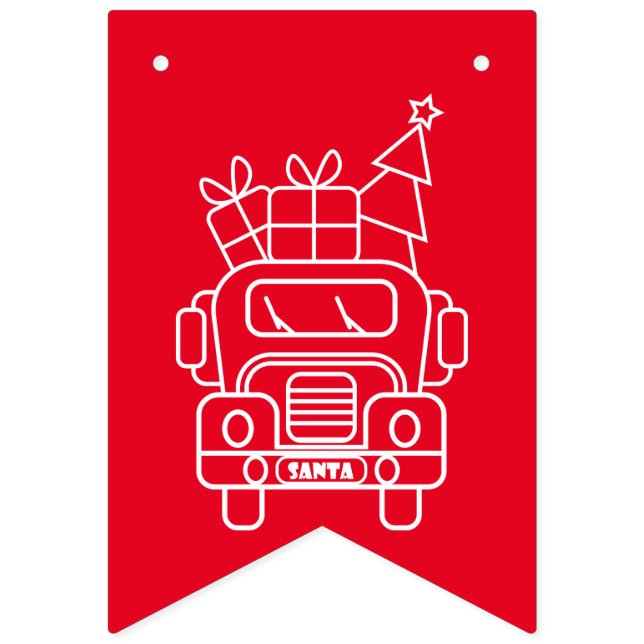 Bandeirinha Visão geral da frente do carro de Papais noeis de  (Segunda Bandeira)