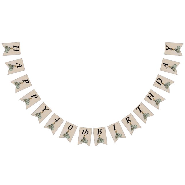 Bandeirinha Vítima da Bicicleta Cachorro de Aniversário (Todos)