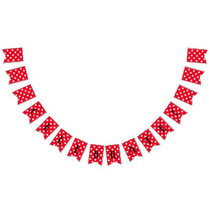 Bandeirinha Você escolhe bolinhas da cor & do branco do fundo