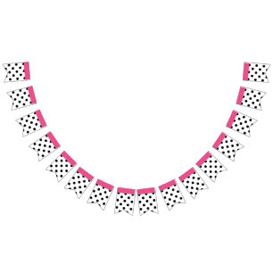 Bandeirinha Você escolhe bolinhas pretas do fundo & a banda