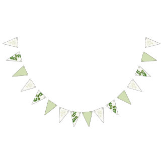 Bandeirinha Wedding Green Chic Date Bunting Flags