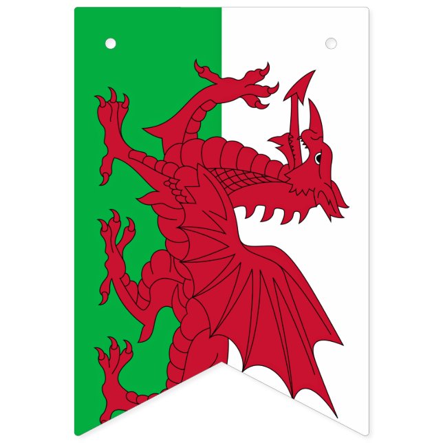 Bandeirinha Welsh Dragon ~ Flag of Wales (Primeira Bandeira)