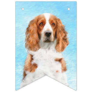 Bandeirinha Welsh Springer Spaniel Painting - Arte Original De
