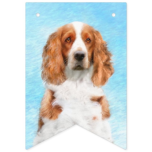 Bandeirinha Welsh Springer Spaniel Painting - Arte Original De (Primeira Bandeira)