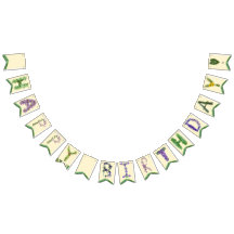 Wildflower Happy Birthday Banner