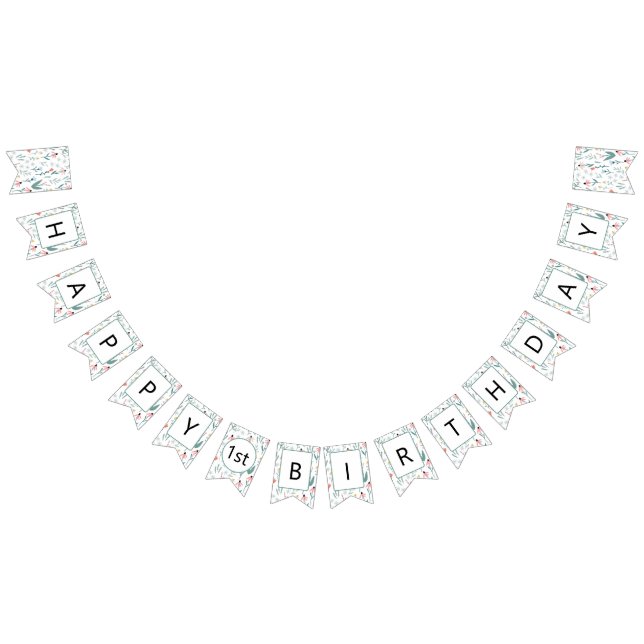 Bandeirinha Wildflower Happy Birthday Banner (Todos)