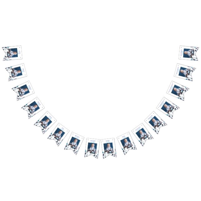 Bandeirinha Winter Boy Onederland Birthday Foto mensal (Todos)