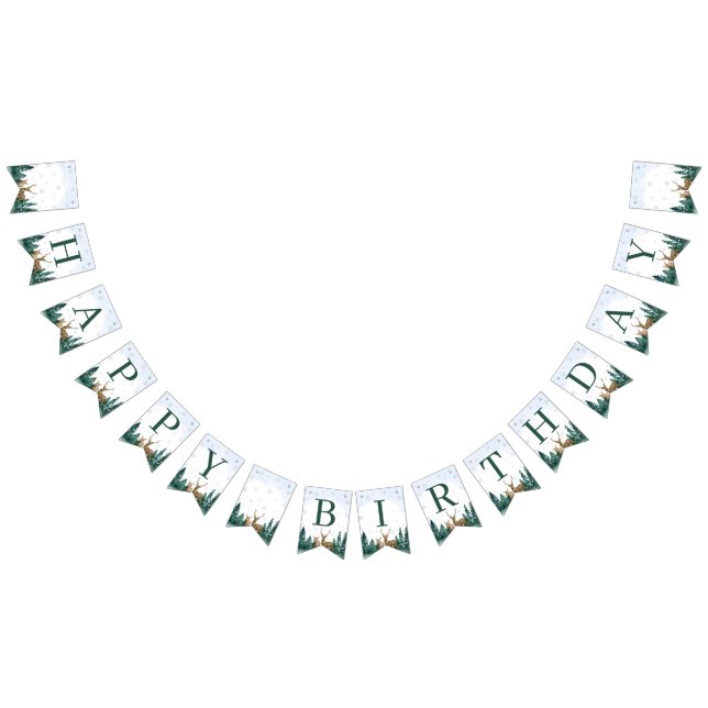 Bandeirinha Winter ONEderland Birthday Banner (Todos)