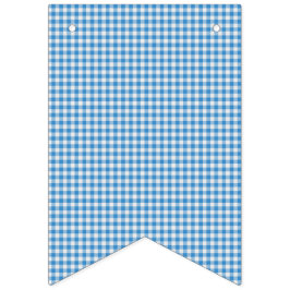 Bandeirinha Xadrez azul e branca verificada.