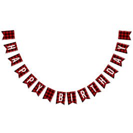 Bandeirinha Xadrez de aniversário de Lumberjack