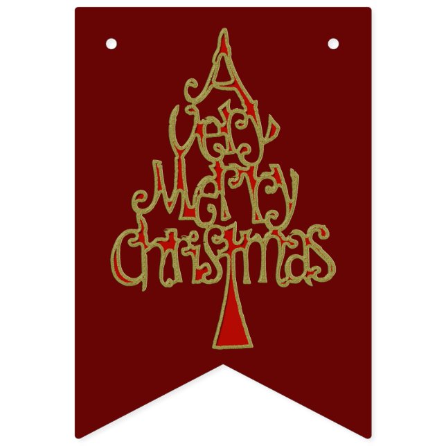 Bandeirinha Xmas - Uma Árvore De Natal Muito Feliz (Primeira Bandeira)