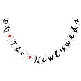 Bandeirinha XOXO "AMOR" os NEWLYWEDS que Wedding a decoração