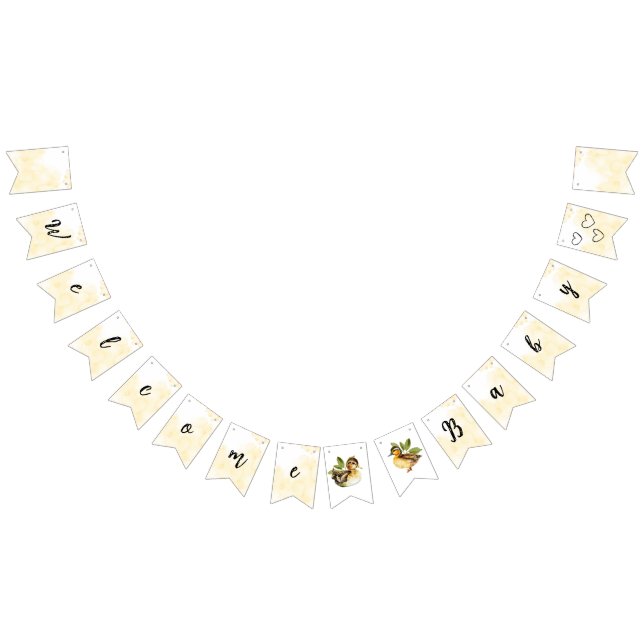 Bandeirinha Yellow Duck Baby Themed Shower Banner (Todos)