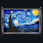 Bandeja A Noite Estrelada de Vincent Van Gogh<br><div class="desc">Vincent Van Gogh Na Noite Estrelada. Esta é uma antiga obra-prima do pintor mestre holandês Vincent Van Gogh. Esta pintura de paisagem artística fina tem uma cor bela,  vibrante e saturada. Vincent Van Gogh era um pintor impressionista holandês. Esta imagem está no dominio público</div>