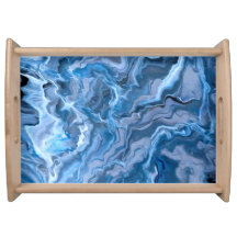 Bandeja azul do serviço