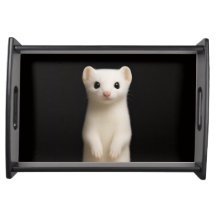 Black 4 Luxe serving tray, Stylish Ermine