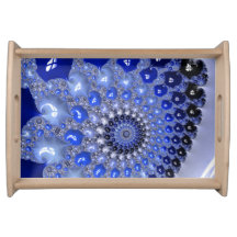 Bolhas Fractais de Omã Azul abstrato