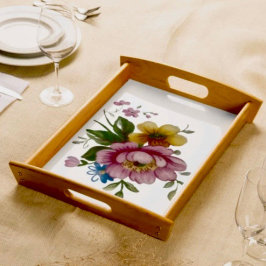 Bandeja Buquê Floral de Xícara de Chá