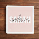 Bandeja De Acrílico Beleza Rosa Moderna Pastel Personalizada Seu Nome<br><div class="desc">Beleza Rosa Moderna Pastel Personalizada Seu Nome</div>