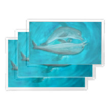 Dois golfinhos jogando selvagens e livres no ocean