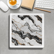 Elegante Trendy Dourado Mármore Branco Preto