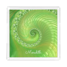 Fratura Espiral Verde abstrato com Nome