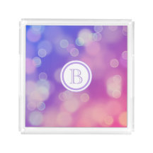 Gradiente Azul Púrpura, Rosa, Monograma