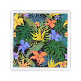 Bandeja De Acrílico Gráfico da Flor Tropical Hawaii Aloha
