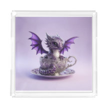 Jovem Dragão Roxo e Branco Fairmont em uma Xícara 
