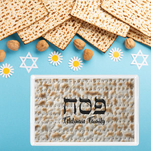 Bandeja De Acrílico Matzah Matzo Pattern Pesach Passover