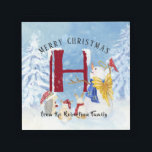 Bandeja De Acrílico Monograma - Letra H Winter Trees Christmas Snowman<br><div class="desc">Monograma - Letra H Winter Trees Christmas Snowman - Feliz Natal! Do nome personalizado da sua família e da letra monográfica R. Um dia de inverno nevado é o cenário para este bonitinho bonitinho bonitão e seus amigos as criaturas da floresta. A floresta é cheio de árvores cobertas de neve...</div>
