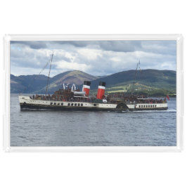 Bandeja De Acrílico O Waverley Paddle Steamer na costa da Escócia