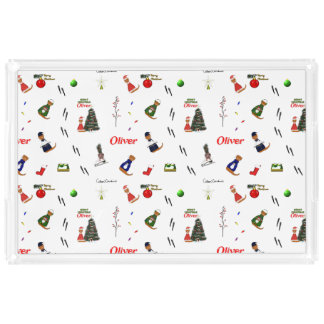 Bandeja De Acrílico Oliver The Otter Christmas Random Pattern