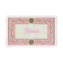 Victorian Pink Acrylic Tray