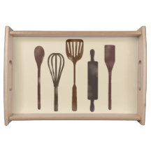 Bandeja de Serviço de Cozinha Rústica
