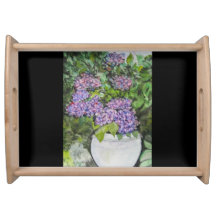 Bandeja de Servir Flores de Hortênsia