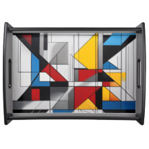 De Stijl Cores Primárias Geométricas Abstratas