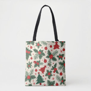 Bandeja de Tote All-Over-Impressão de Natal, Média