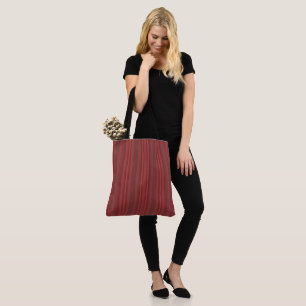 Bandeja de Tote All-Over-Impressão Striped Vermelh