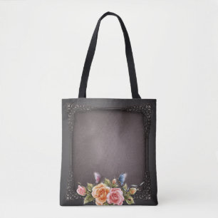 Bandeja de Tote rosa All-Over-Impressão, Médio