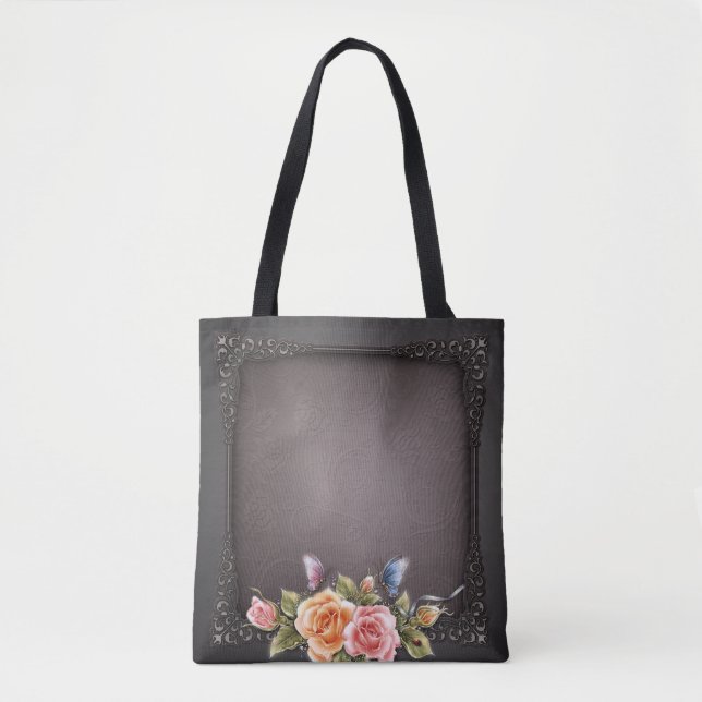 Bandeja de Tote rosa All-Over-Impressão, Médio (Frente)